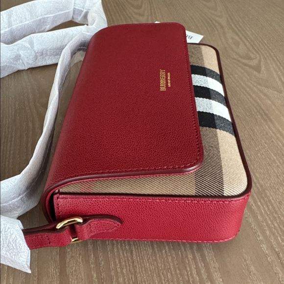 Burberry Red and Tan Crossbody Bag - Picture 10 of 11
